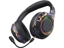 Fone De Ouvido Para Jogos I0i Baixa Latência, Bluetooth, Sem Fio, Com Cancelamento De Ruído E Design Luminoso Preto
