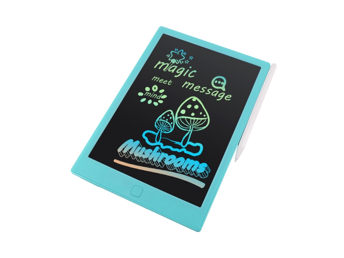 Tablet de Escrita Lcd Tela Monocromática de 10 Polegadas com Desenho de Caneta Escrita Tomando Notas Deixando Mensagens para Crianças Menino Azul