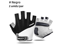 (preto M) Luvas De Ciclismo Unissex, Antiderrapantes E Com Absorção De Impacto, Laváveis, Estilo Meio Dedo.