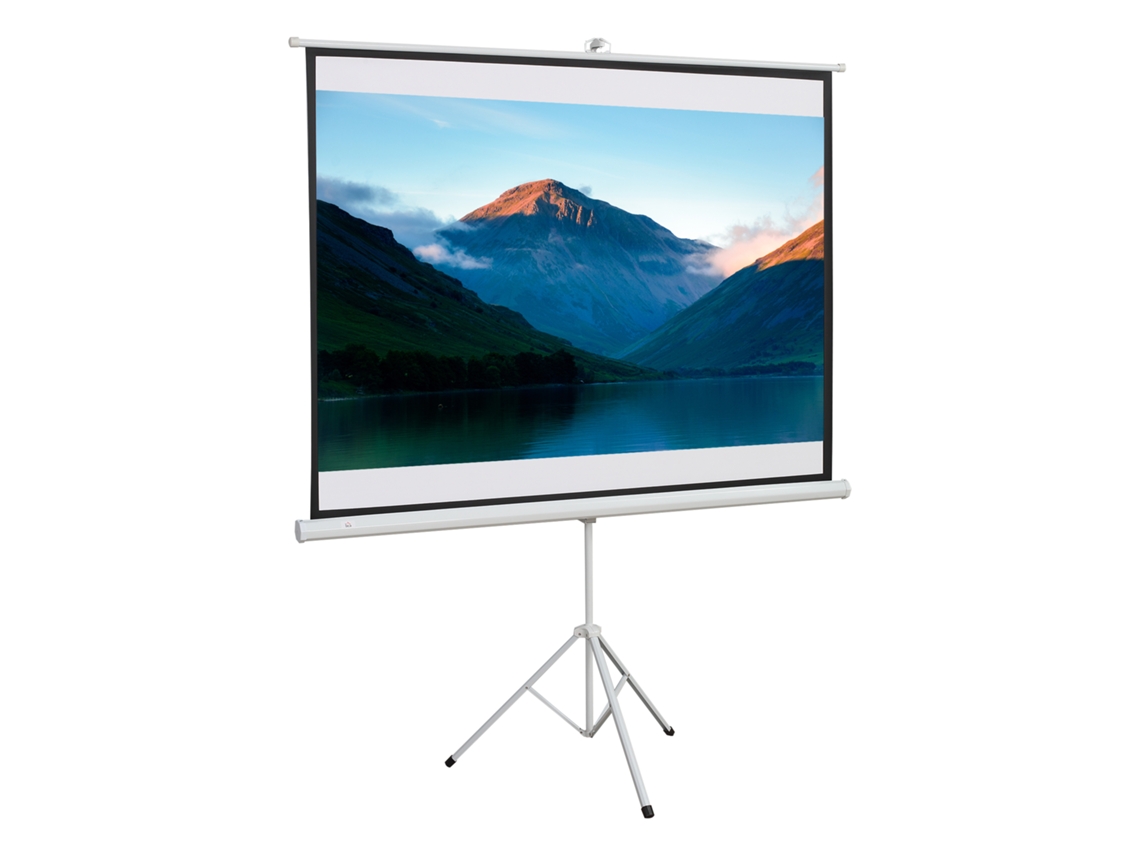 Tela de Projeção Manual 84 Polegadas 171x131cm Branca com Suporte, Formato 4:3 Portátil para Sala, Pátio e Entretenimento. Ge