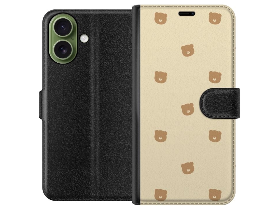 Capa Carteira Para Apple Iphone 17 Com Estampa De Urso