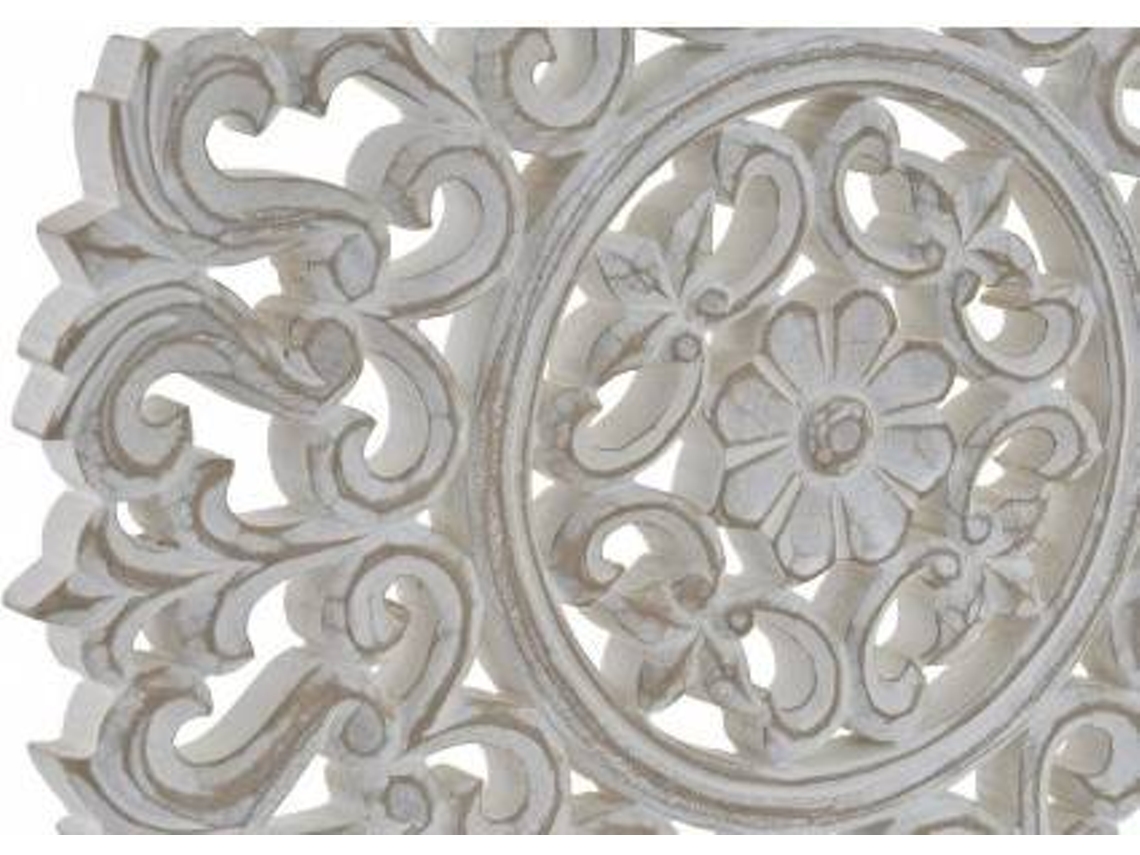 Holz Wanddekoration 30x30 Cm Ethnisch Geschnitzt - AlexandreHouse