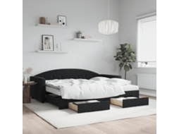 Daybed With Trundle, Daybeds With Trundles Vidaxl Preto Veludo (90 X 190 Cm)