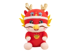 Laxiscreed Boneco Mascote Dragão De Ano Novo Tema Zodiac Peluche 26cm Para Coleção E Decoração