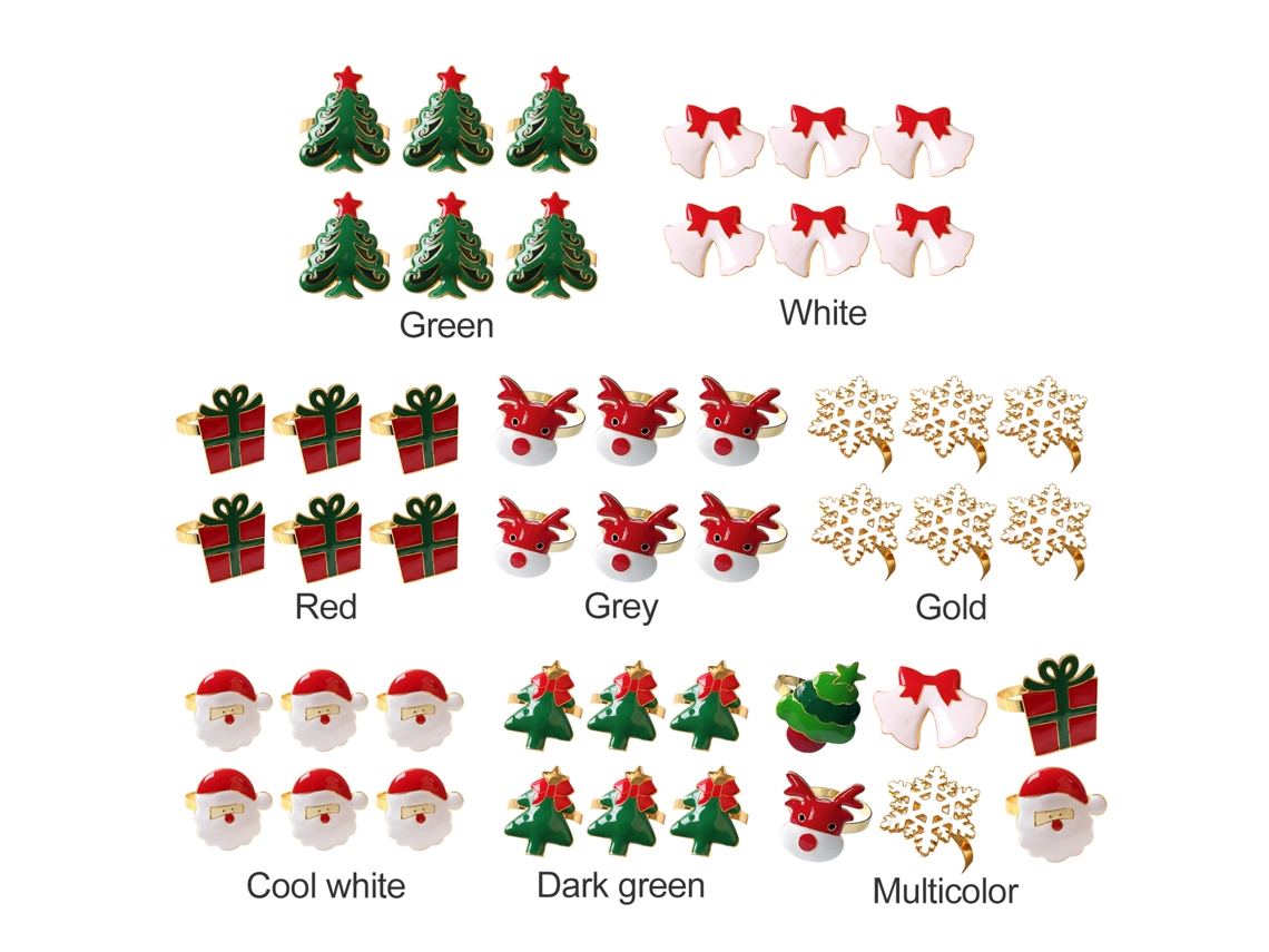 Guardanapos em Forma de Floco de Neve para Natal Pack com 12 Peças LAXISCREED