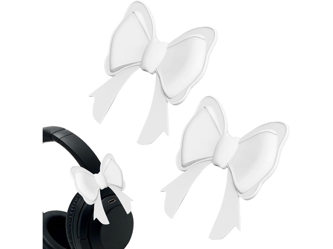 1par De Prendedores Fone Ouvido Estilosos Laço Silicone Acessório Para Ideal Jogos, Deslocamentos, Mulheres, Meninas