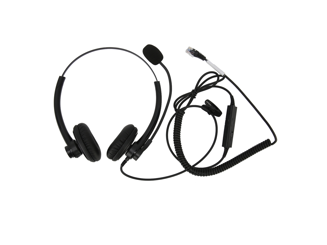 Auriculares Con Cable para Teléfono Con Micrófono, Reducción de Ruido, Servicio Al Cliente Y Conector Rj.