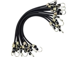 Conjunto De 10 Cintas Borracha Reforçadas Com Mini Ganchos, Na Cor Preta, Ideais Para Barracas De Camping, Reboques, Motocicletas
