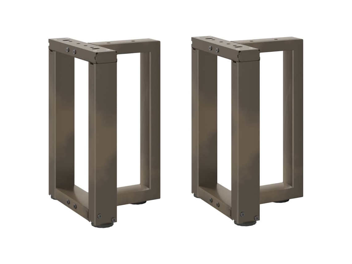 Vidaxl Pés Para Mesa De Centro Em Forma De T, 2 Peças, Preto, 28x25x(42-43) Cm, Aço