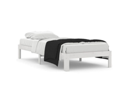 Bed Frame, Bed Frames Vidaxl Branco Madeira De Pinho (90 X 200 Cm)