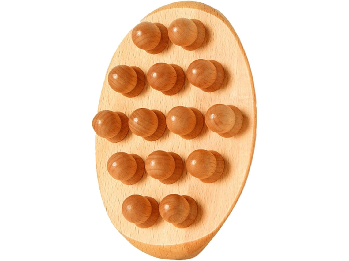 Escova Modeladora Corporal Ferramenta De Massagem Anticelulite Madeira Para A Pele Com Cabo Ergonômico, Escova Relaxante