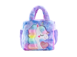 Bolsa Infantil Feminina com Estampa de Unicórnio, Bolsa de Ombro BRILVIBERA