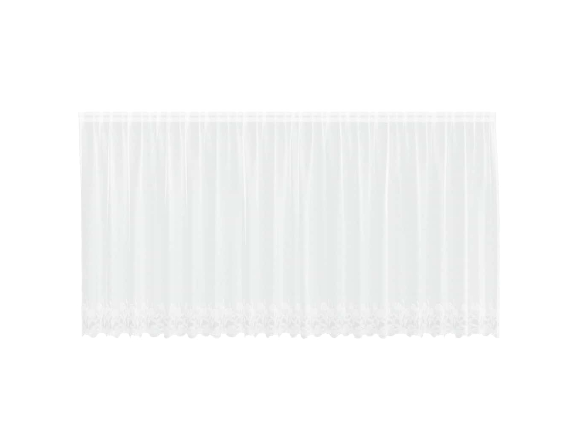 Conjunto 1 Cortina De Renda Vidaxl Branco Poliéster (180 X 500 Cm)