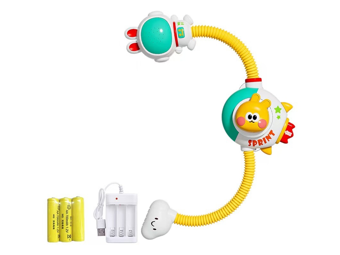 Aplicável a Brinquedos de Banho para Bebêschuveiro Rabbit Rocket Versão com Bateria Recarregável Modos Duplos: Elétrico e Manual CHENNNLS