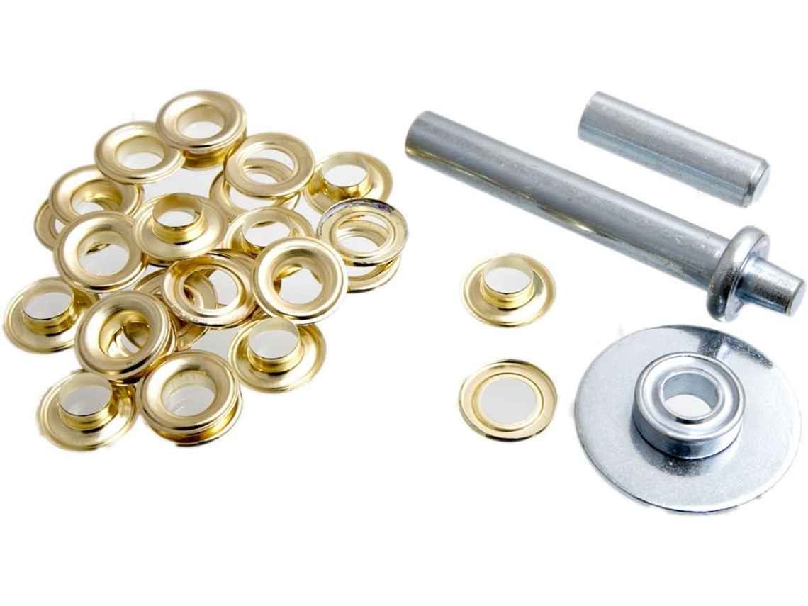 Conjunto De 5 Ilhós De Aço Para Reparo De Lona E 30 Peças