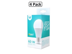 Kit com 4 Lâmpadas Led E27 10w 806lm 230v Forever White BRILVIBERA (6000k)