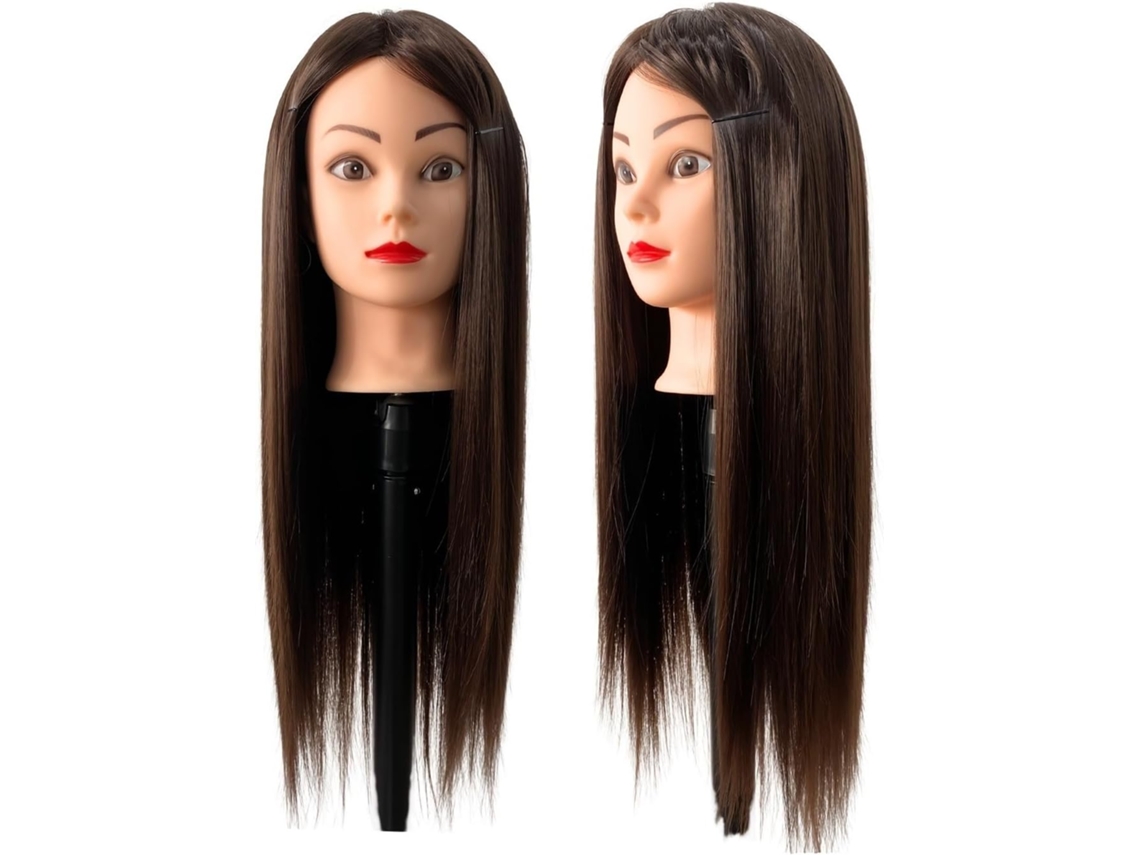 Cabeça de manequim feminina com cabelo trançado SFUSHOS