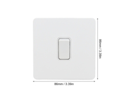 Laxiscreed Painel De Botões Branco Puro Com Interruptor Elegante Para Uso Doméstico