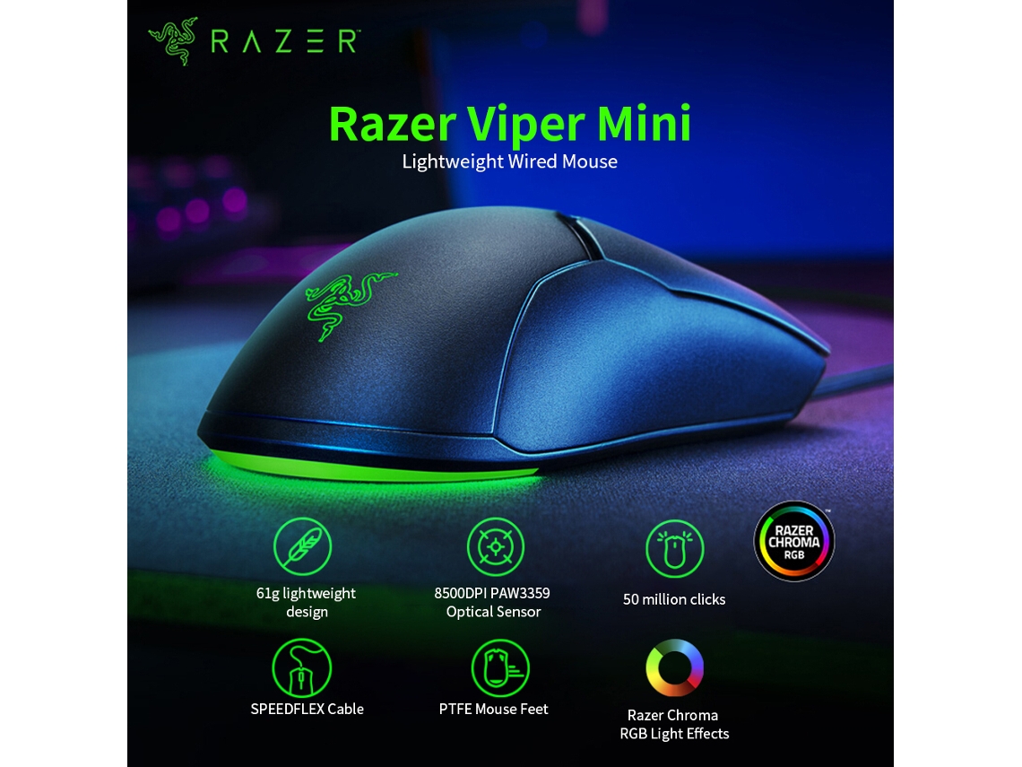 Mouse Gamer LAXISCREED 61g 8500dpi Rgb