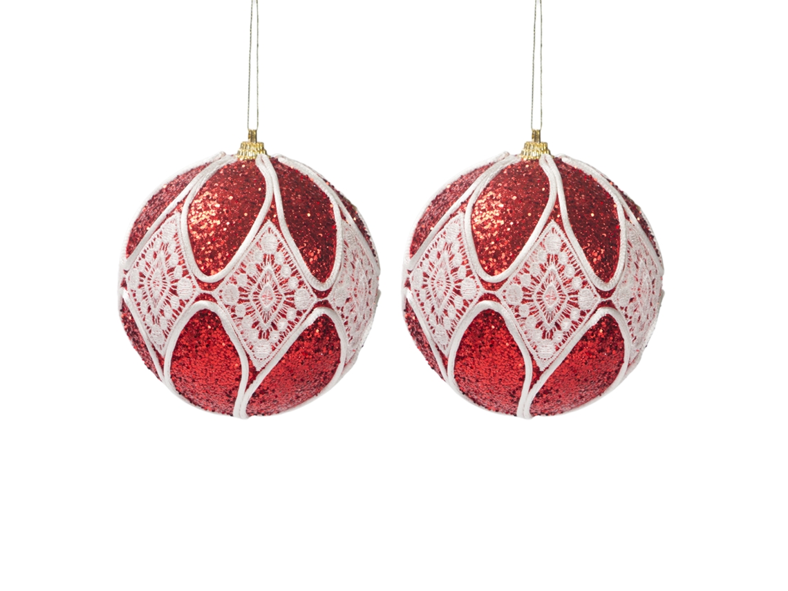 Bola De Natal De Espuma Plástica Vermelha Decoração De Feriado