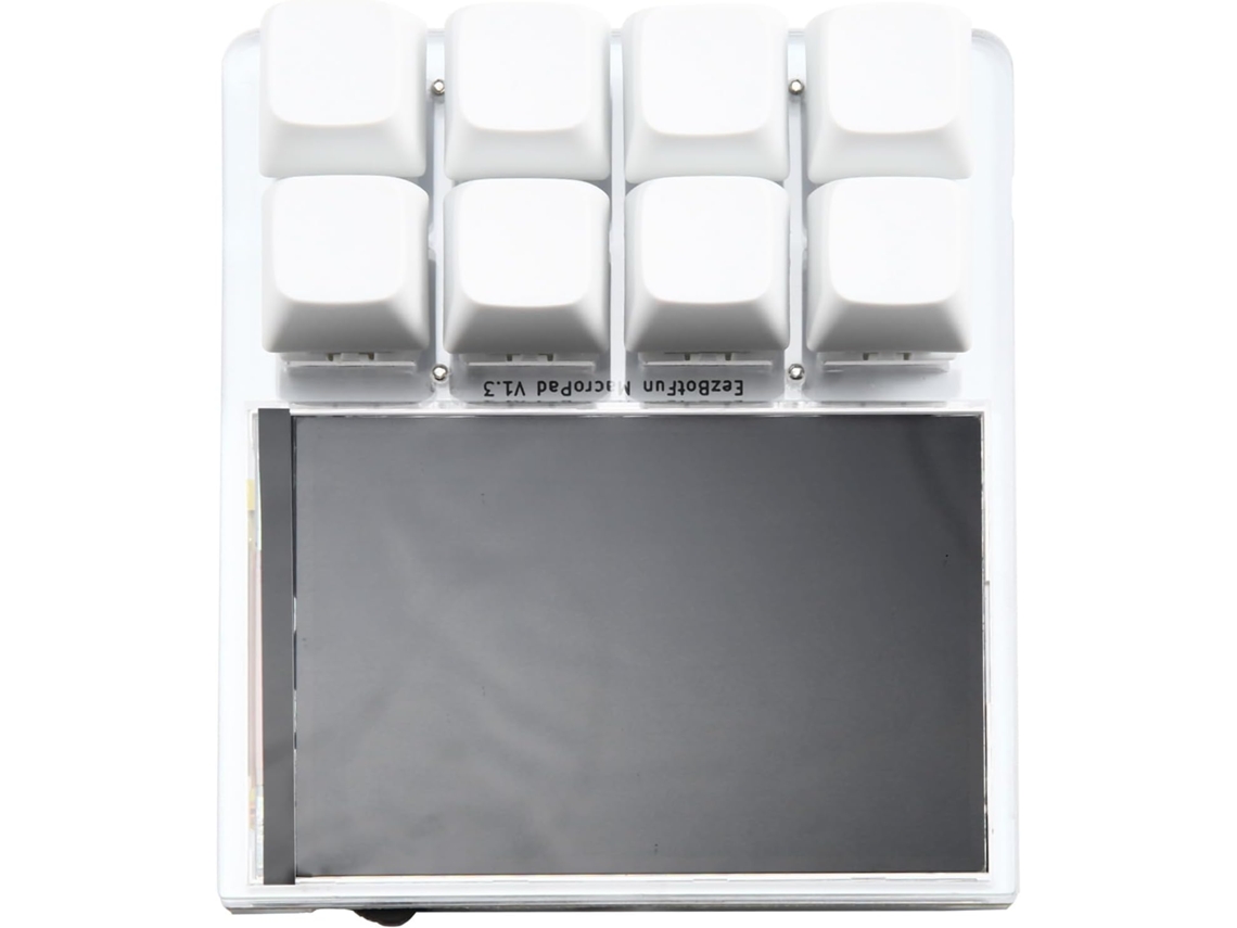 Teclado Macro Usb Programável com Tela Lcd de 3,5 Polegadas, 8 Teclas e Retroiluminação Rgb com Acionamento a Quente. SFUSHOS