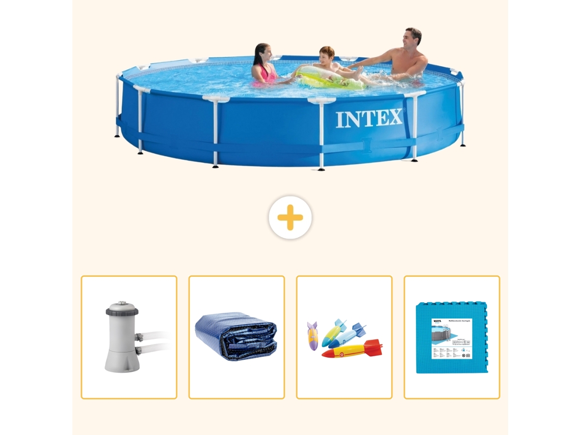 Intex Piscina Com Estrutura Redonda - 366x76 Cm - 5-peças S229