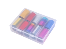 2026altiro-10 Rolos De Adesivos Transferíveis De Arte De Unhas Foil Estrelado Glitter Mistura De Cores Tz15