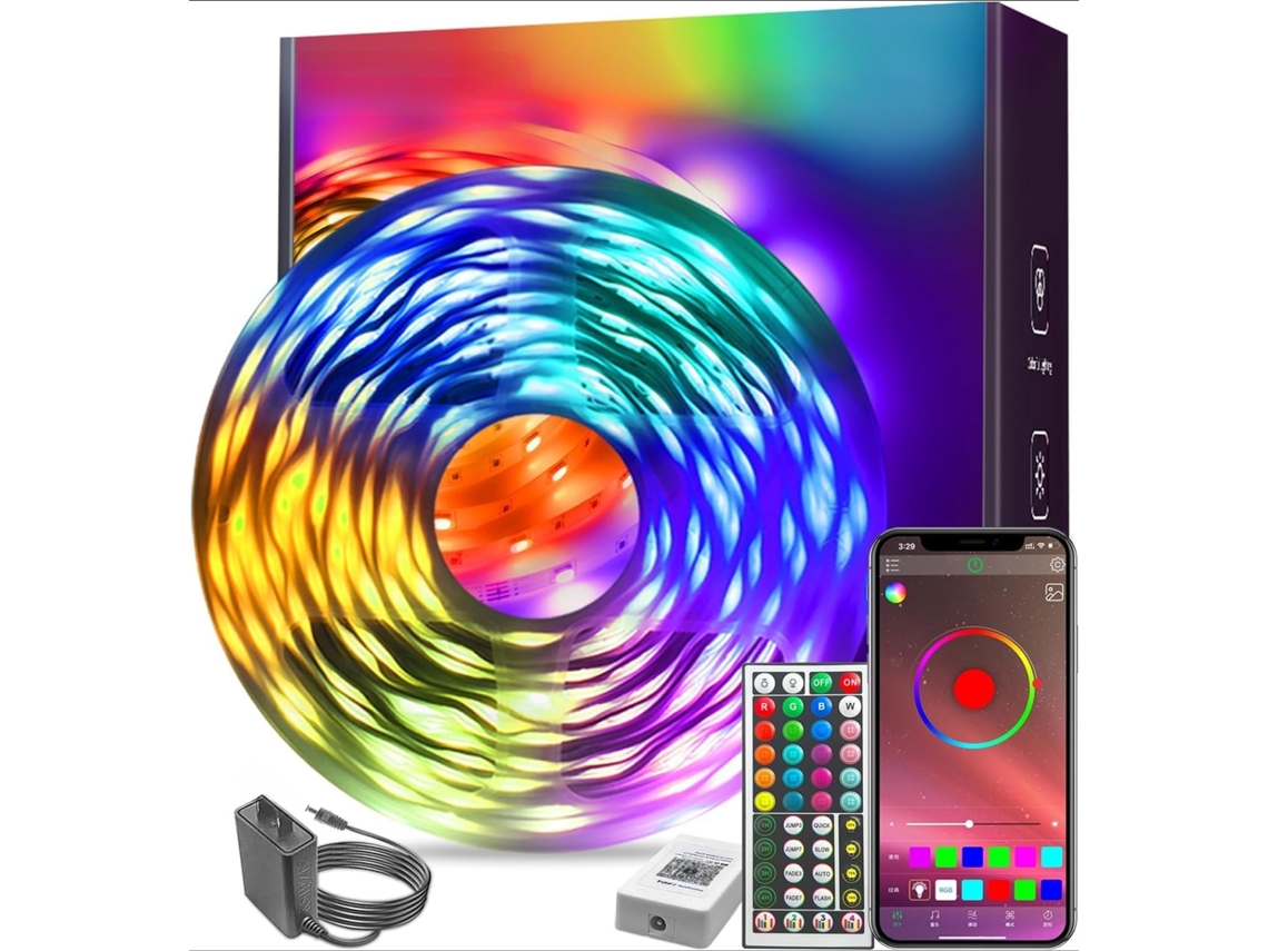Elysve Luz Led 30 M, Bluetooth, Com Comando, Com Temporizador