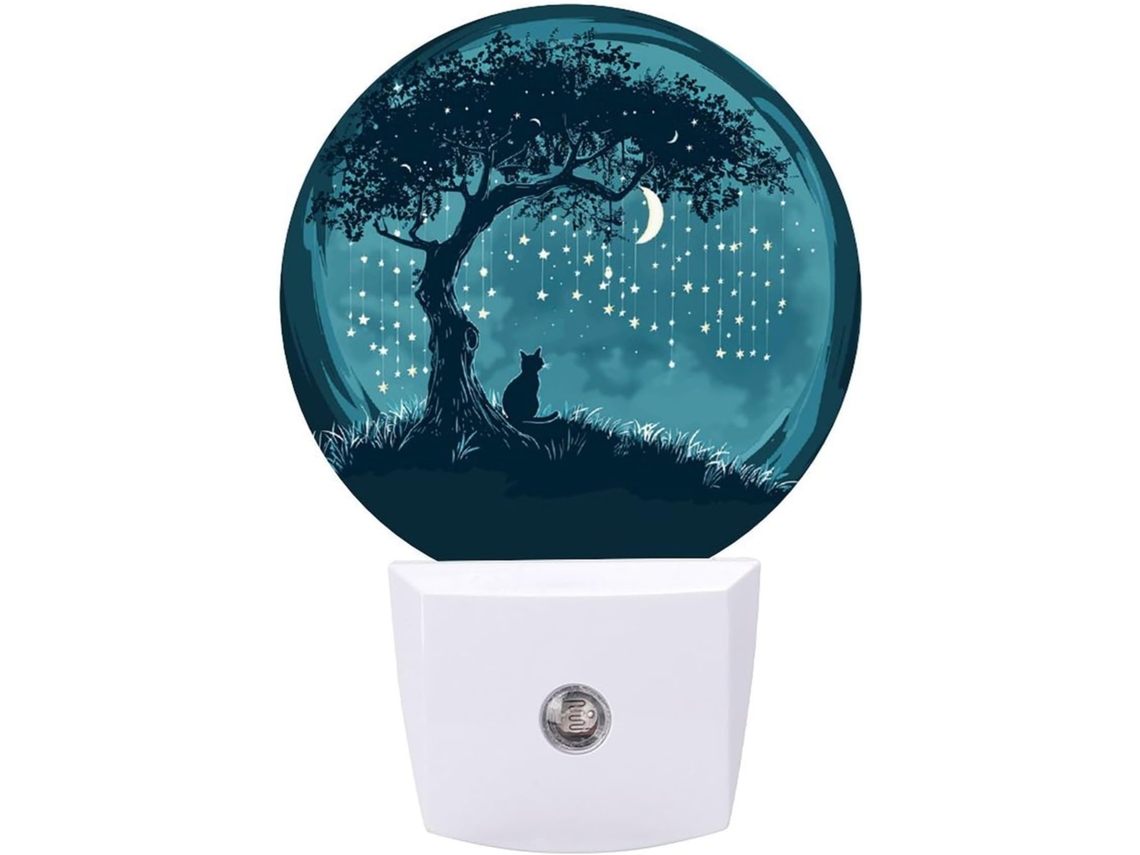 Iluminação noturna Tomada, ideal para embalar árvores, com LED e sensor de movimento, luz branca quente.