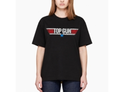 Rockinstone Top Gun Movie Logo Black Adult T-shirt Size:l