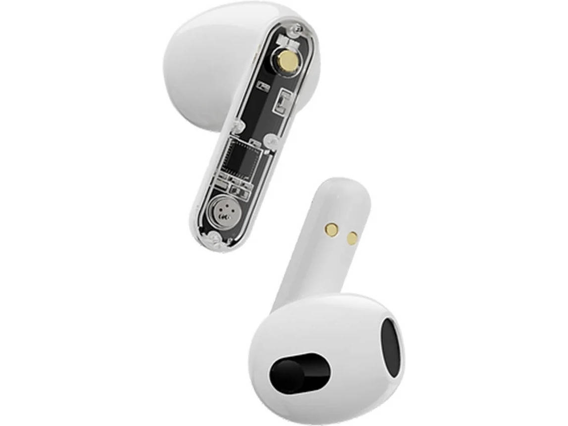 Auriculares Bluetooth True Wireless STREETZ T150 (In Ear - Microfone - Branco)
