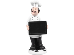 Escultura Resina Branca Estilo Europeu Decoração Bistrôs Padarias Elegante Cozinheiro Interno Chef Uso GOKOCO