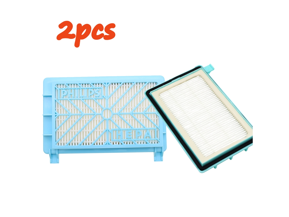 Filtro hepa para aspirador de pó philips, 2 peças, filtro de limpeza para philips fc8613 fc8408 fc8614 fc8716 fc8732 fc8720 fc8919 etc.