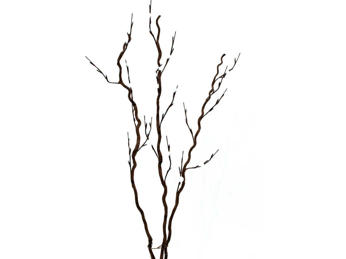 Planta Artificial EUROPALMS Corkscrew Branch (Branco - 120 cm)
