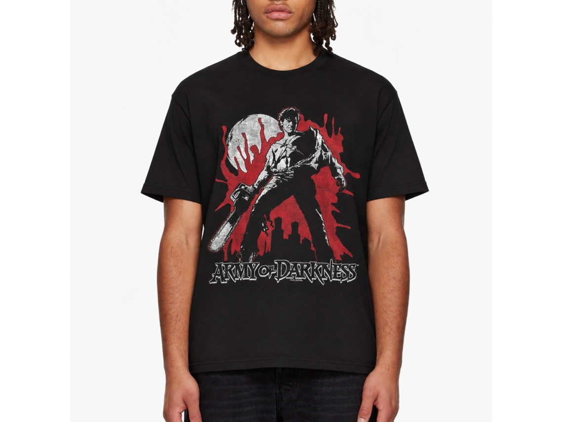 Rockinstone Army Of Darkness Movie Army Of Darkness Movie Bloody Black Adult T-shirt Size:l