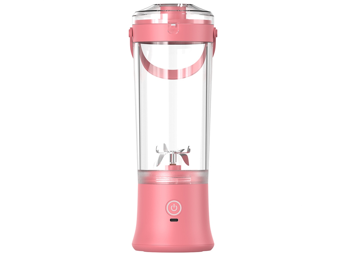 Mixer Smoothie Portátil, 600 Ml, Usb Recarregável, Bateria de 4000 Mah, 31,7 X 9,9 X 9,9 Cm, Rosa ZYBLSSBB
