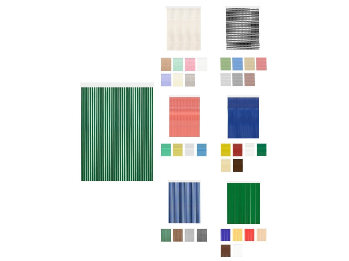 Cortinas De Exterior Impermeables – Cortinas Antimoscas Para Terrazas Y Porche Marbella - Verde 80 X 240 Cm