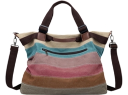 Bolsa De Lona Feminina, Bolsa De Ombro Casual, Bolsa De Compras Espaçosa
