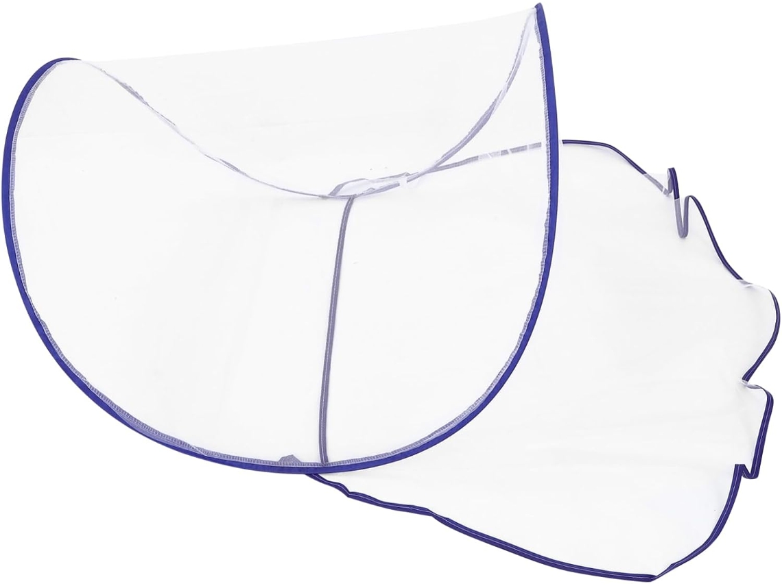 Mini Mosquiteiro Para Cabeça, Alto E Respirável Para Camping, Azul