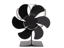 Ventilador de Lareira a Energia Térmica 6 Pás Silencioso Econômico Gás Preto S/MARCA