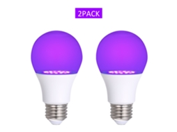 Conjunto de 6 Lâmpadas UV Led Tomshine E27 7w 21 Leds 385 400nm para Festa Pintura Corporal S/MARCA