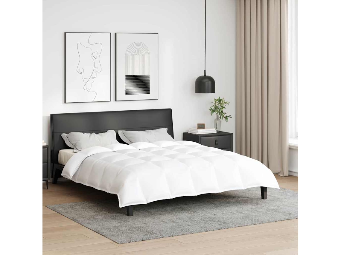 Vidaxl Edredom 2-em-1 Branco 240 X 220 Cm Pena