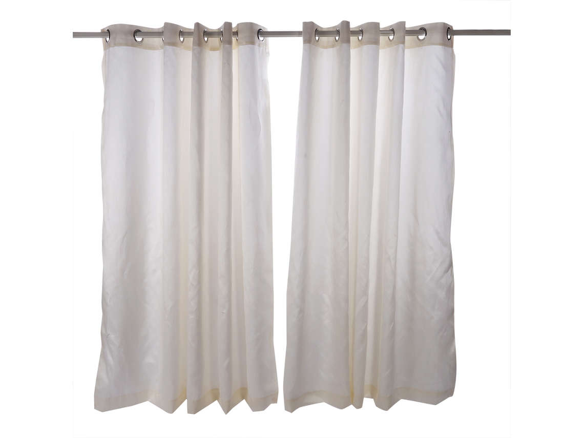 Cortinas Fio Slub (Tamanho 90''x90'', Totalmente Forradas, Com Pregas Ilhós na Parte Superior)