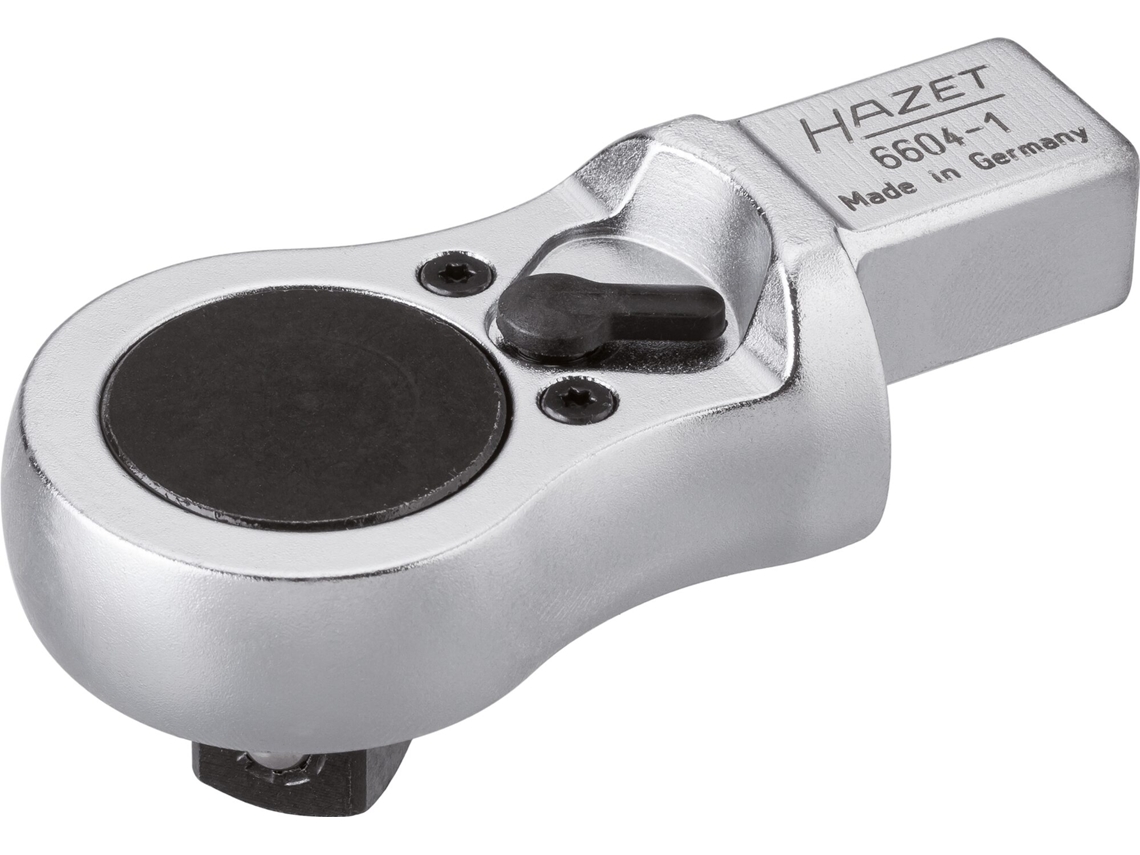 Cabeça de catraca reversível HAZET 6604-1: quadrado inserível 14 x 18 mm quadrado sólido 1/2 polegada 12 5 mm 81 mm