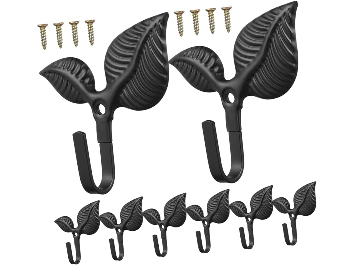 Conjunto De 8 Ganchos De Parede Rústicos Decorativos Em Formato