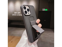 Capa Preta Dobrável Com Suporte Para Iphone 17 Pro Max, Toque Suave E Resistente A Quedas.