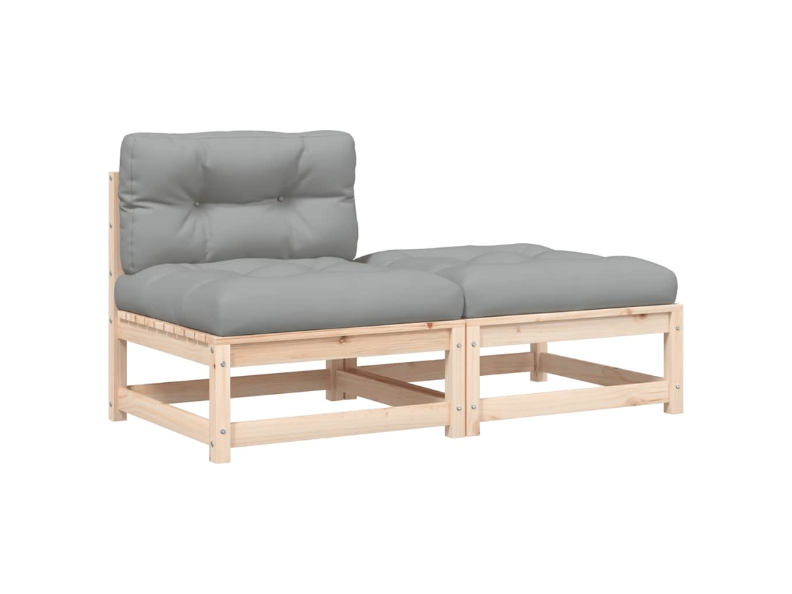 Conjunto 1 Sofá De Jardim Vidaxl Marrom Madeira (140 X 70 X 67 Cm)