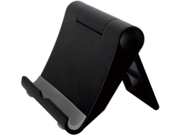 Suporte Portátil Preto Para Celular, Para Mesa, Dobrável, Ajustável Em 360°, Compatível Com Iphones E Celulares Android.