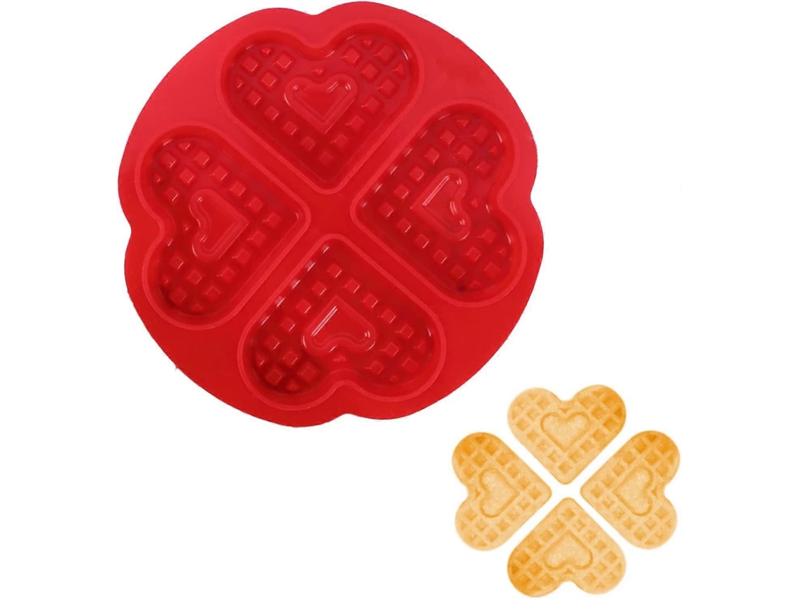 Forma de silicone antiaderente com 4 cavidades para waffles AquaForge