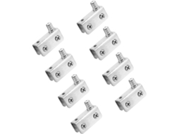 Conjunto De 8 Dobradiças Aço Inoxidável Para Portas Vidro Com Pivô